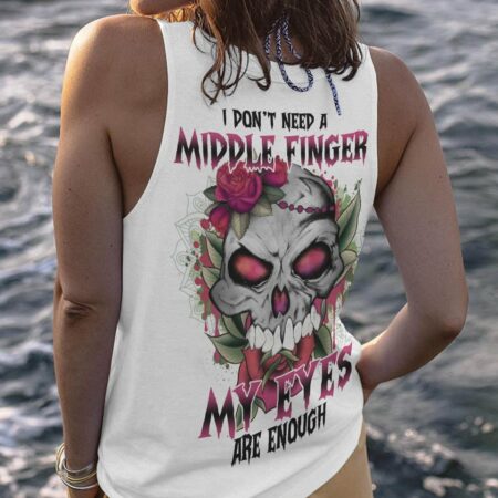 I DON'T NEED A M SKULL FLOWER ALL OVER PRINT - TLNO2411221