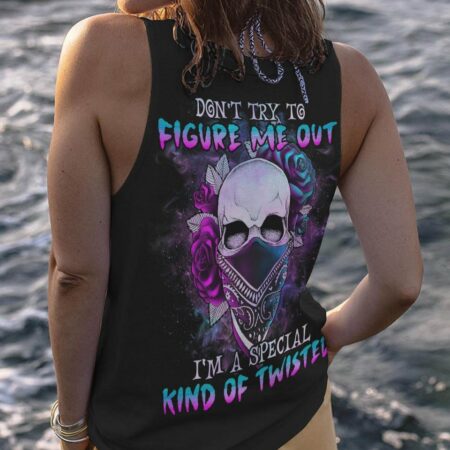 DON'T TRY TO FIGURE ME OUT ROSE SKULL ALL OVER PRINT - TLNO2712222