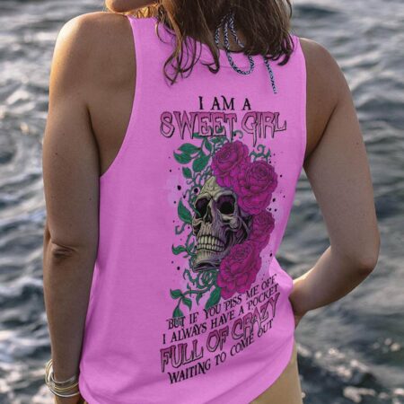 I AM SWEET GIRL ROSE SKULL ALL OVER PRINT - TLTR2111224