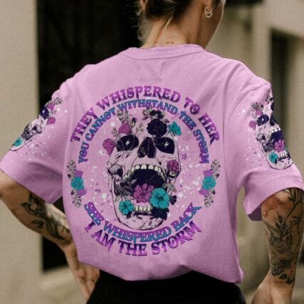 I AM THE STORM FLOWER SKULL ALL OVER PRINT - YHDU1503234
