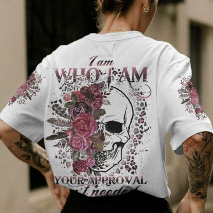 I AM WHO I AM SKULL FLOWER LEOPARD ALL OVER PRINT - TLNO2511223