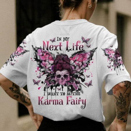 KARMA FAIRY BUTTERFLY MESSY BUN ALL OVER PRINT - TLNO1002234