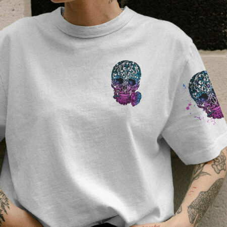 I TRY TO AVOID DRAMA TATTOOED SKULL ALL OVER PRINT - TLNZ0612223
