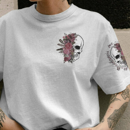 I AM WHO I AM SKULL FLOWER LEOPARD ALL OVER PRINT - TLNO2511223
