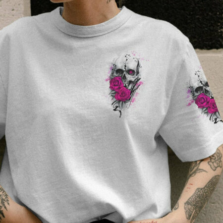 IF YOU THINK I'M A B PINK ROSE SKULL ALL OVER PRINT - TLTW2911221