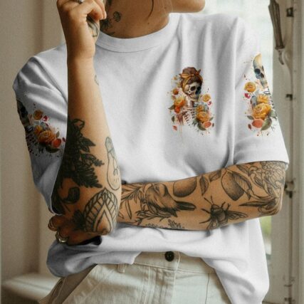 FRESH OUT OF F SKELETON ROSE ALL OVER PRINT - TLNO0903231