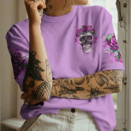 I'M NOT ANTI-SOCIAL ROSE SKULL ALL OVER PRINT - YHHG0512222