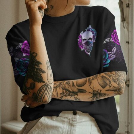 DON'T TRY TO FIGURE ME OUT ROSE SKULL ALL OVER PRINT - TLNO2712222