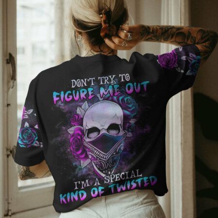 DON'T TRY TO FIGURE ME OUT ROSE SKULL ALL OVER PRINT - TLNO2712222