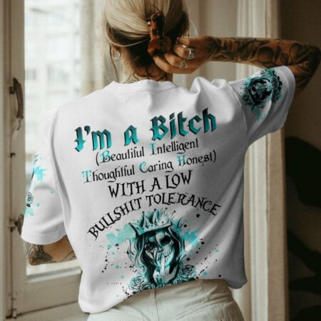 I'M A B DON'T TRY ME SKULL CROWN ALL OVER PRINT - TLNZ1103231