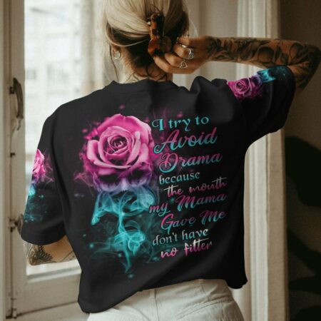I TRY TO AVOID DRAMA SMOKE SKULL ALL OVER PRINT - YHHN2812222