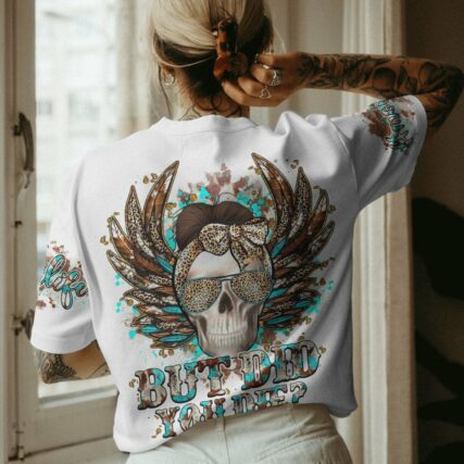 BUT DID YOU DIE MOM LIFE WINGS SKULL ALL OVER PRINT - TLTY0912223