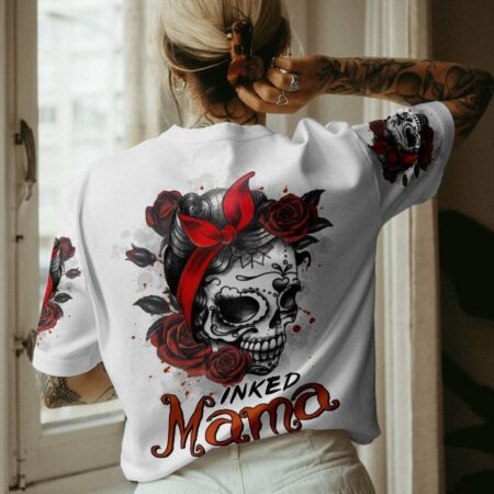 INKED MAMA TATOOED SKULL ALL OVER PRINT - TLTR2202234