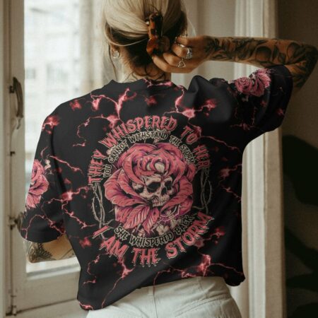 I AM THE STORM SKULL BONES WITH ROSE ALL OVER PRINT - TLTM0612223