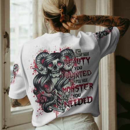 I'M THE MONSTER YOU NEEDED SKULL GIRL ALL OVER PRINT - TLNO0612221