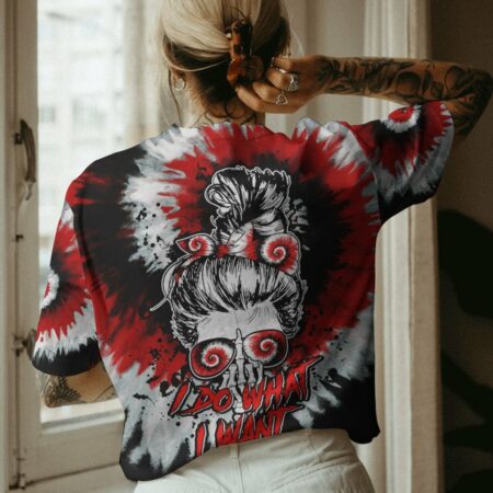 I DO WHAT I WANT BLACK RED TIE DYE ALL OVER PRINT - TLTM0901231