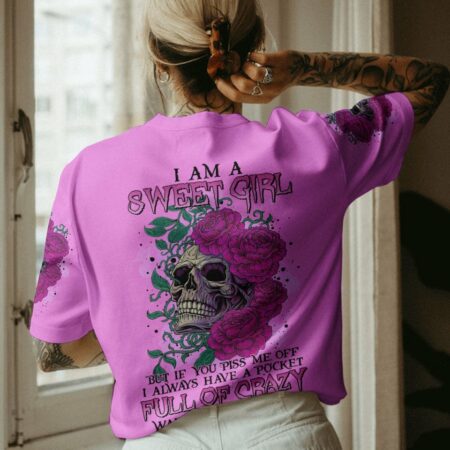I AM SWEET GIRL ROSE SKULL ALL OVER PRINT - TLTR2111224