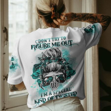 DON'T TRY TO FIGURE ME OUT MESSY BUN ALL OVER PRINT - TLTW1911223