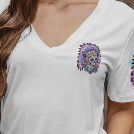 DON'T TRY TO FIGURE ME OUT NATIVE SKULL ALL OVER PRINT - TLNO0612222