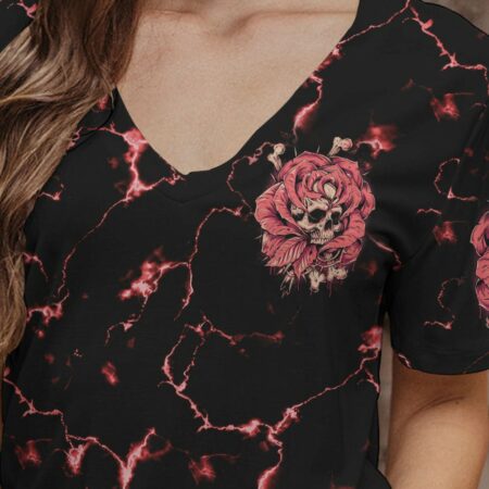 I AM THE STORM SKULL BONES WITH ROSE ALL OVER PRINT - TLTM0612223