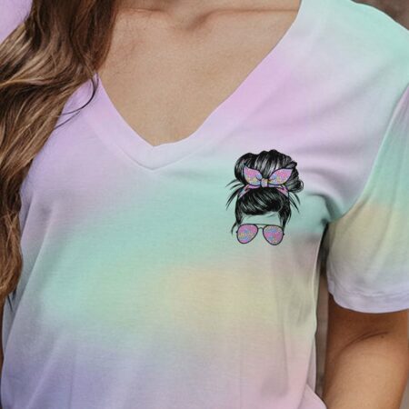 DON'T TRY TO FIGURE ME OUT MESSY BUN HOLO ALL OVER PRINT - TLTR1212221