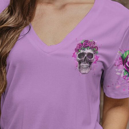 I'M NOT ANTI-SOCIAL ROSE SKULL ALL OVER PRINT - YHHG0512222
