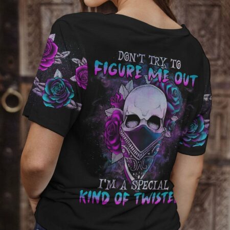 DON'T TRY TO FIGURE ME OUT ROSE SKULL ALL OVER PRINT - TLNO2712222