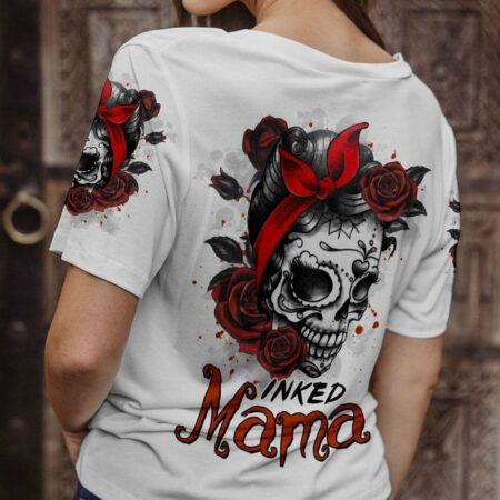 INKED MAMA TATOOED SKULL ALL OVER PRINT - TLTR2202234