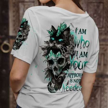 I AM WHO I AM SKULL BLACK CAT ALL OVER PRINT - TLTW2712223
