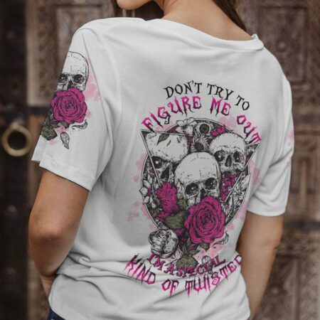 DON'T TRY TO FIGURE ME OUT 3 SKULLS CIRCLE ALL OVER PRINT - TLTR0512224
