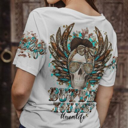 BUT DID YOU DIE MOM LIFE WINGS SKULL ALL OVER PRINT - TLTY0912223