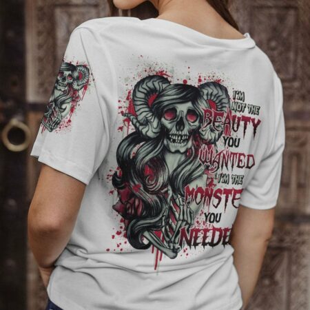 I'M THE MONSTER YOU NEEDED SKULL GIRL ALL OVER PRINT - TLNO0612221