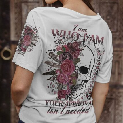 I AM WHO I AM SKULL FLOWER LEOPARD ALL OVER PRINT - TLNO2511223