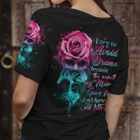 I TRY TO AVOID DRAMA SMOKE SKULL ALL OVER PRINT - YHHN2812222
