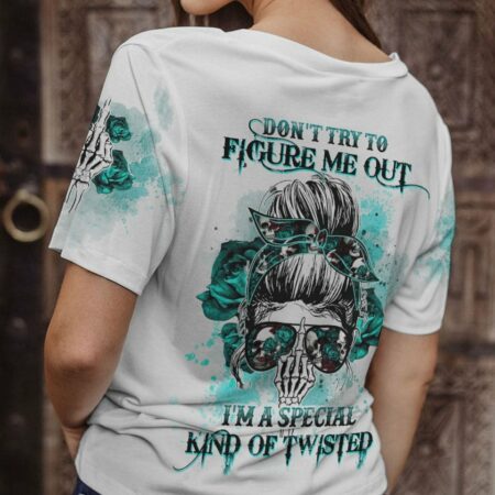 DON'T TRY TO FIGURE ME OUT MESSY BUN ALL OVER PRINT - TLTW1911223