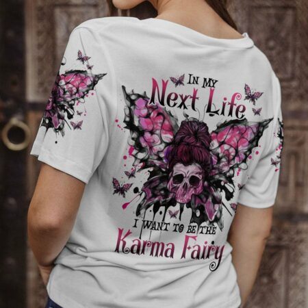 KARMA FAIRY BUTTERFLY MESSY BUN ALL OVER PRINT - TLNO1002234