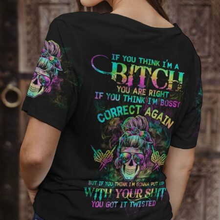 IF YOU THINK I'M A B TIE DYE SKULL ALL OVER PRINT - TLTW3012222