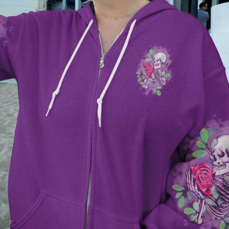 I TRY TO AVOID DRAMA ROSE SKELETON ALL OVER PRINT - TLTW1401231