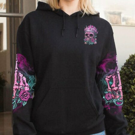 I'M THE FKING QUEEN SKULL PINK ROSE ALL OVER PRINT - TLTR0812221