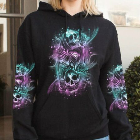 DON'T TRY TO FIGURE ME OUT 3 SKULLS ALL OVER PRINT - TLNO1012222