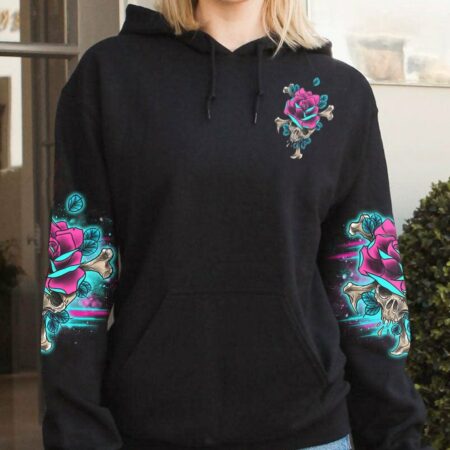 I AM WHO I AM BONES ROSE SKULL FLOWER ALL OVER PRINT - TLNO2811222