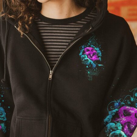 DON'T TRY TO FIGURE ME OUT ROSE SKULL ALL OVER PRINT - TLTW1312221