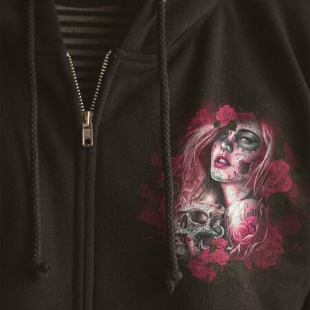 JUST A WOMAN WHO LOVES SKULLS AND HAS TATTOOS ALL OVER PRINT - YHHG0812223