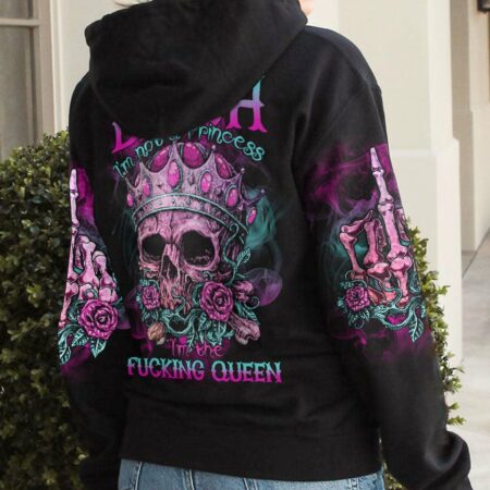 I'M THE FKING QUEEN SKULL PINK ROSE ALL OVER PRINT - TLTR0812221