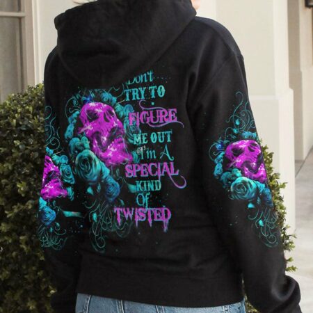 DON'T TRY TO FIGURE ME OUT ROSE SKULL ALL OVER PRINT - TLTW1312221