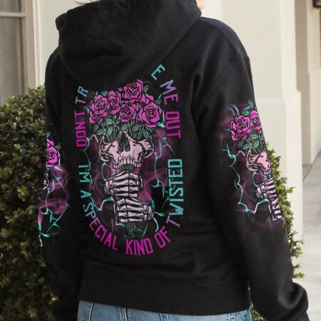 DON'T TRY TO FIGURE ME OUT ROSE SKULL ALL OVER PRINT - TLTR1712223