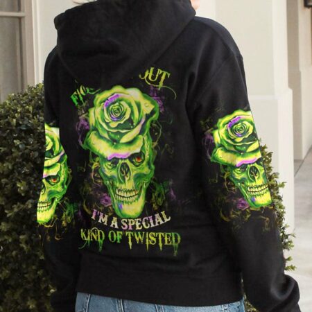 DON'T TRY TO FIGURE ME OUT GREEN SKULL ROSE ALL OVER PRINT - TLTW2212221