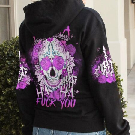 HAHA F YOU SUGAR SKULL PURPLE ALL OVER PRINT - TLNO1712223