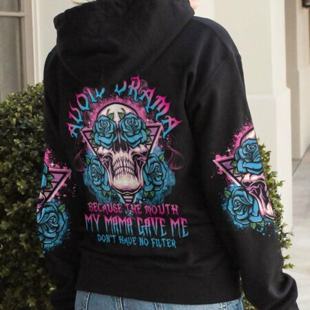 I TRY TO AVOID DRAMA TRIANGLE SKULL ALL OVER PRINT - TLTY1401231
