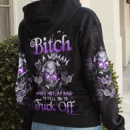 I'M NOT A B I'M A WOMAN SKULL SMOKE ALL OVER PRINT - TLTW0901232
